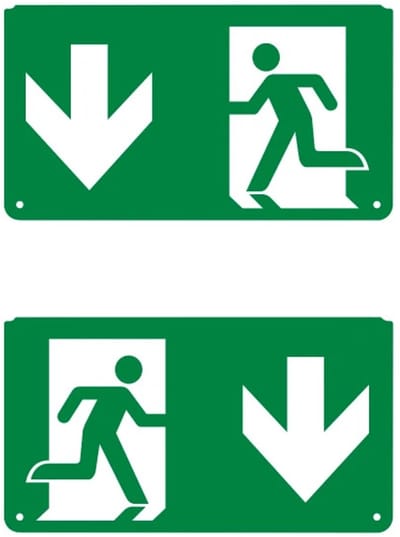Ledvance Noodverlichting Pictogram | EMERGENCY EXIT SIGN PICTOGRAMS PICTO DOWN | 4099854261312
