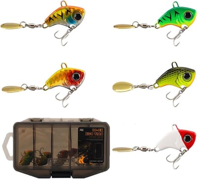 Visgerei Set - Spinner Baits - Vissen Op Roofvis - Realistische Actie - 5 Stuks - Parelmoer