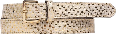 Petrol Industries Dames - Leren riem - Goud - 75cm