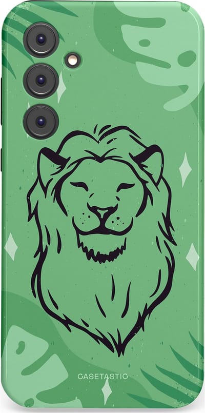 Casetastic hoesje geschikt voor Samsung Galaxy A35 - Dubbellaagse bescherming - Trots in de jungle - Fashion Case - Mintgroen