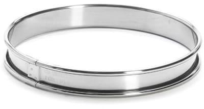 de Buyer taartring, opgerolde rand, roestvrij staal, hoogte 2 cm, diameter