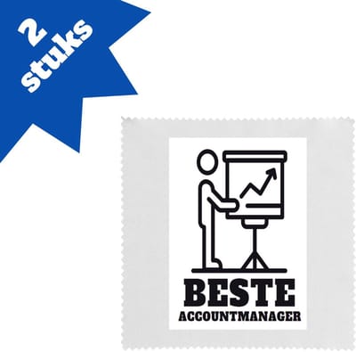 Akyol - beste accountmanager brillendoekjes - Collega - medewerker - werknemer - 17,8 bij 17,8 cm - 2 stuks