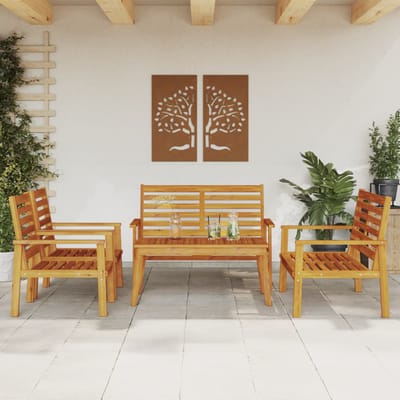vidaXL - 5-delige - Loungeset - massief - acaciahout