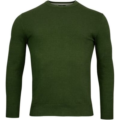 Baileys Trui Pima Cotton Crew Neck Uni Color Single Knit Groen / male