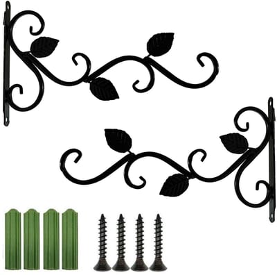 JHUBERS- Plantenhaak Robuust - Wandhaak - Mandhouder - Ophanghaak - IJzeren Haak - 30,5 cm - Geschikt voor Bloempotten - Plantenhanger