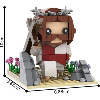 Gobricks MOC Christendom God Herder Jezus Blokken Kruisiging van Rode de Ezel naar Jeruzalem Bouwstenen Speelgoed Cadeau