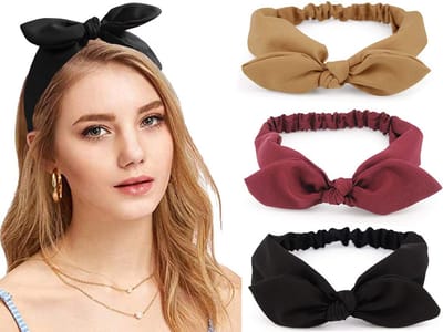 LIXIN Set 3 Stuks Dames Haarbanden Knotted - Kleur 3 - Haarband volwassenen - Vrouwen - Dames - Tieners - Meiden - Dans - Yoga - Hardlopen - Sport - Haaraccessoires