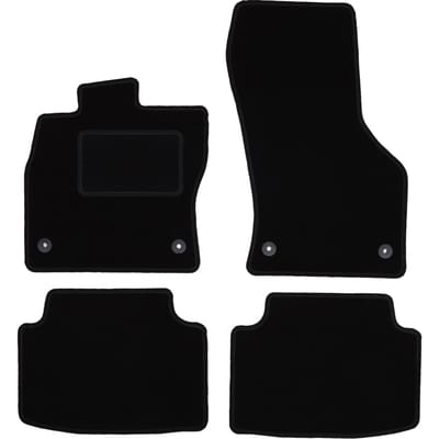 Zwarte veloursmatten voor: Volkswagen Passat B8 sedan, stationwagen, variant, alltrack (2015-)