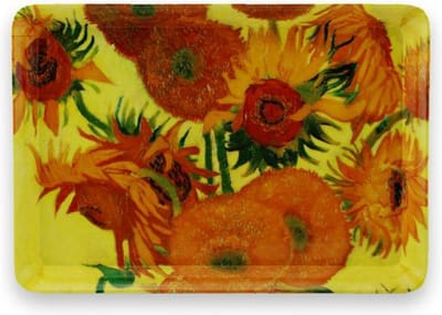Dienblaadje, Mini, 21 x 14 cm, Van Gogh, Zonnebloemen