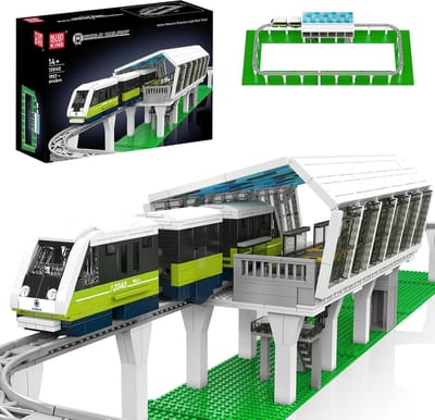 Trein Bouwsteenset - Techniek Model - Creatief Bouwen - App Besturing - 1957 Onderdelen - Groen