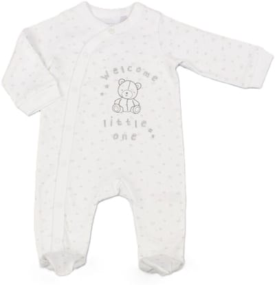 Watch Me Grow - boxpakje - 'welcome little one' beertje sleepsuit - newborn - maat 50