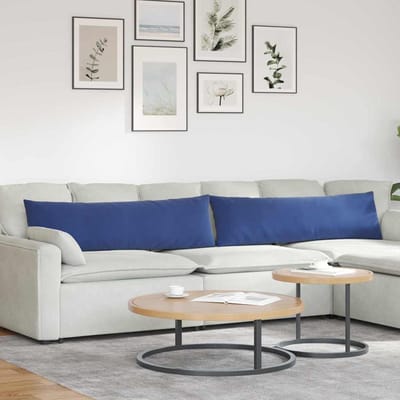 vidaXL - Zitkussens - 2 - pcs - Politieblauw - 145 - x - 40 - cm - Corduroy - stof