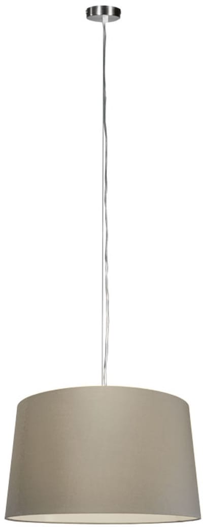 QAZQA cappo - Design Hanglamp met kap - 1 lichts - Ø 450 mm - Taupe - Woonkamer