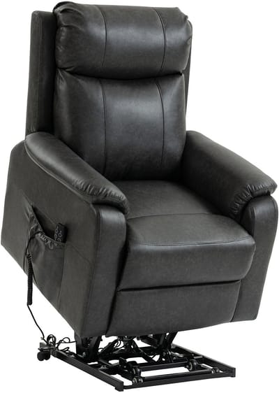 Sta op stoel elektrisch - Relaxfauteuil - Zetel - Stof - 1 persoons - Met armleuning - Zeer comfortabel - Elektrisch - Zwart