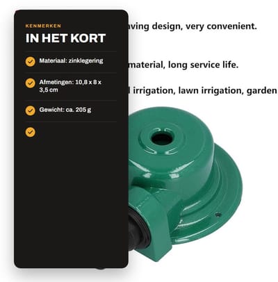 Dailygoods- Sproeier Zinklegering - Spuitmondstuk - Irrigatie Tool - Tuin Water geven - Set van 2 - Afmetingen 10,8 x 8 x 3,5 cm - Irrigatiesproeier