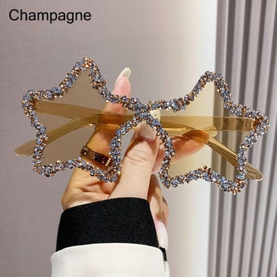 Mode Vijfpuntige Ster Vormige Zonnebril UV 400 Bescherming Bescherming Kleurrijke Tinten Halloween Bril Dans/Feest/Halloween