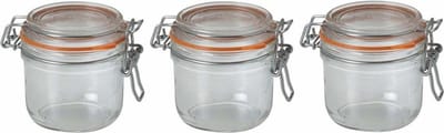 Pakket van 8x stuks weckpotten/inmaakpotten met klepdeksel 0.2 liter
