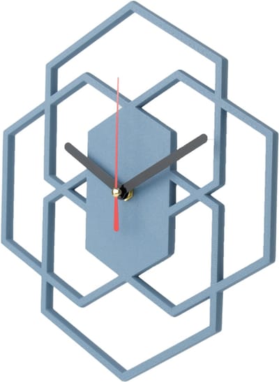 Home 3D® - Moderne Stille Wandklok Blauw – Voor Keuken en Binnengebruik – Gemaakt en ontworpen in Nederland