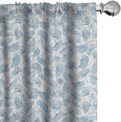 ABAKUHAUS Gingko Gordijnen – 2x75x225 cm – microvezel – halfdonkerend