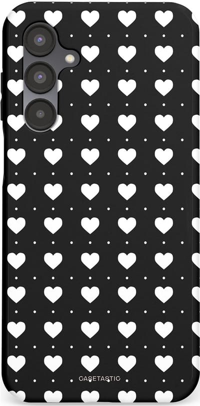 Casetastic Hoesje Geschikt voor Samsung A16 - Stijlvolle Beschermende Duo-layer Case - Stipjes en Hartjes