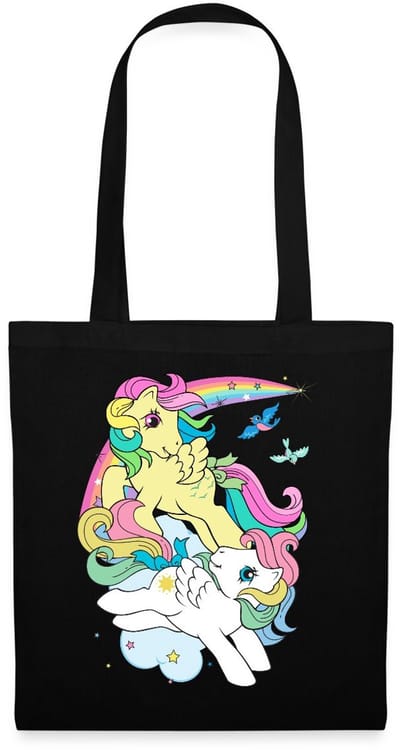 My Little Pony Retro Pony's Met Gekleurde Manen Tas Van Stof Schoudertas