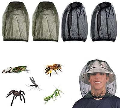 Klamboe Hoofdnet 4 Stuks - Bescherming tegen Muggenn en Insecten