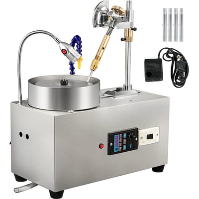 Edelsteenslijpmachine 6 inch Sieraden Polijstmachine Steen Polijstmachine Edelsteen Snijmachine Lapidaire Slijpmachine Polijstmachine Lapidaire Apparatuur met Waterpomp