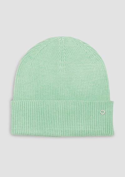 s.Oliver - female - Beanie met omslagfunctie en logodetail