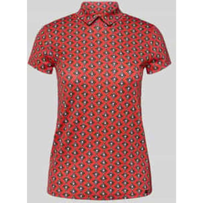 Slim fit T-shirt met polokraag