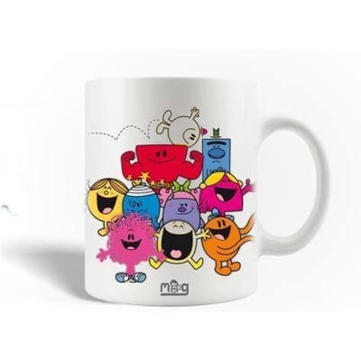Mug en Céramique - Les Monsieur Madame - 30cl - Blanc - Compatible Lave-Vaisselle - Rond