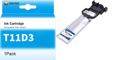 INKFIND T11D3 Magenta Inktcartridge compatibel met Epson T11D (T11D3) Hoge Capaciteit - 1-pack Magenta*1