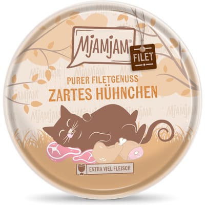 16x80g mals kippenvlees MjAMjAM puur filetgenot nat kattenvoer