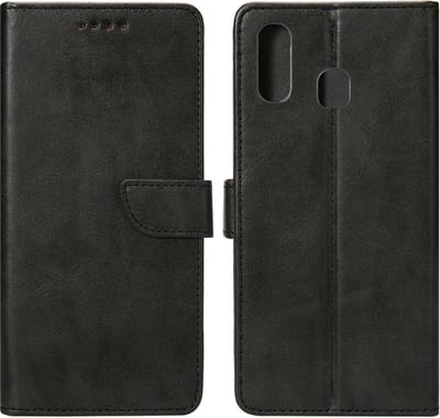 Rixus Bookcase For Samsung Galaxy S24 Plus, S25 Plus Black