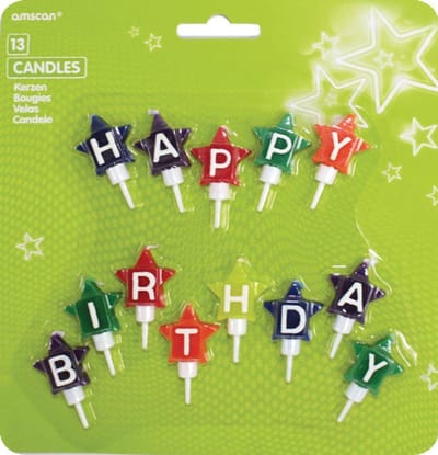 Amscan - Kaarsen Happy Birthday (13 stuks)