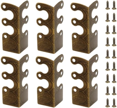 Dailygoods- Hoekbeschermers Metalen - 12 Stks - 4,8x2,9x2,1 cm - Slagvast - Plinten Bescherming - Hoekdecoratie - Hoekbescherming