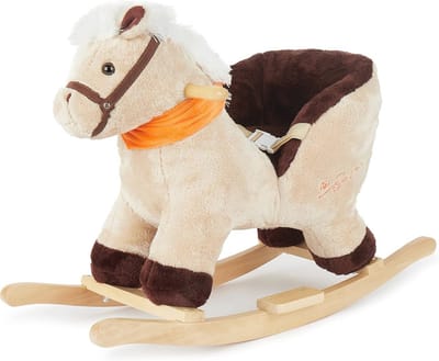 Pluche Schommeldier Paard voor Baby's - Hobbelpaard vanaf 9 maanden