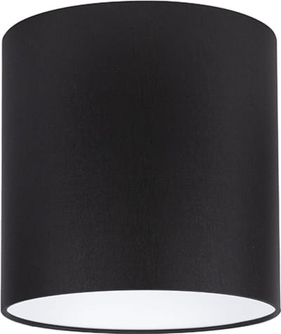 Uniqq Lampenkap stoffen zwart Ø 25 cm – 25 cm hoog