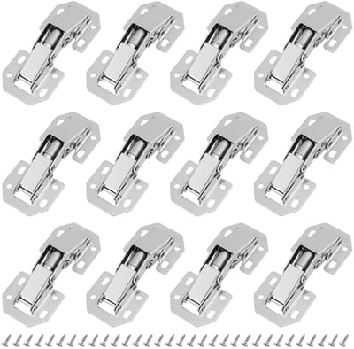 Dailygoods- Meubelscharnieren 90 Graden - Softclose - Verborgen - 12 Stuks - Koudgewalst Staal - Inclusief 48 Schroeven - Kastdeurscharnieren