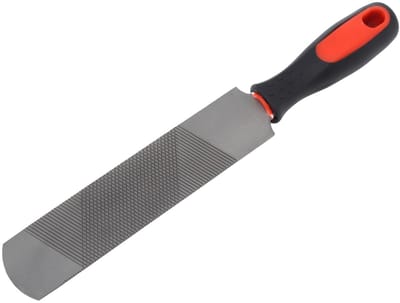 Cosensi- Hoefrasp 8 Inch - Dubbelzijdig - Koolstofstaal - Rubber Handvat - Trimmen Gereedschap - Geschikt voor Paard/Geit/Koe/Ezel - Hoefvijl