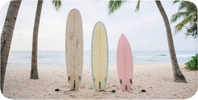 WC mat 120x60 cm - Antislip - Surfboard - Palmbomen - Kleurrijk - Toiletmat - Vloermat - Douchemat - Toilet tapijt - Toiletmatten