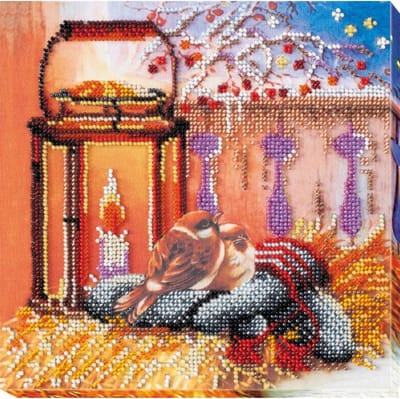 BORDUURPAKKET met kralen/parels - Abris Art - By The Fire - Bij het vuur