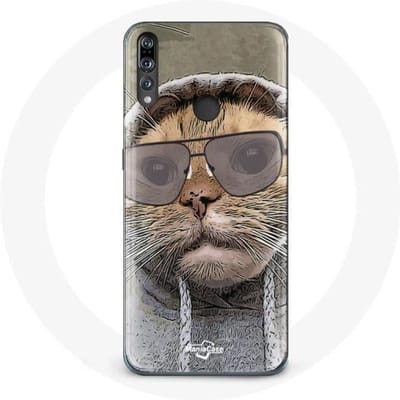 Coque pour Huawei p30 lite Chat avec une capuche photo drole Animaux
