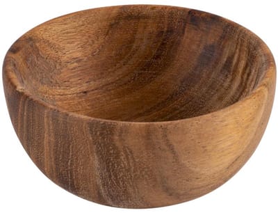 Pure Acacia Wood Aardewerk Schaaltje | Kommetje | Tapasschaaltje | Klein Schaaltje | Servies Schaaltje | Woonaccessoire 8x3.5 cm