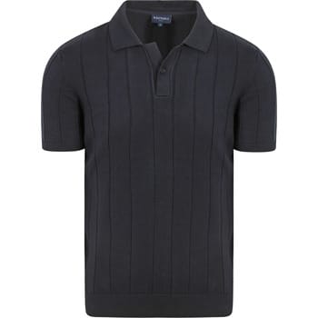 Suitable Respect Polo Drop Needle Donkerblauw (navy) - Maat S - Heren - Polo shirt Heren met Korte mouw