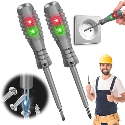 Set van 2 Voltage Testers en Schroevendraaiers, Niet-contact Spanning Detector, AC Bereik 70V-250V, Voor Elektrische Installaties en Veiligheid