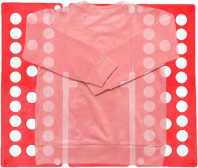 Kleding Vouwplank - Wasmap Organizer - Efficiënt Kleding Vouwen - Verstelbaar Ontwerp - 40x48 cm - Rood