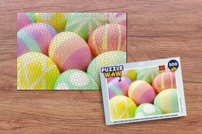 Puzzel Een close-up van eieren die beschilderd zijn voor Pasen - Legpuzzel - Puzzel 500 stukjes