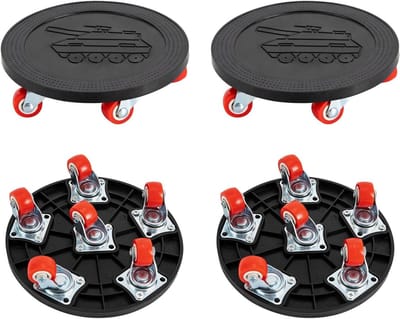 Meubeltransportset - Meubelroller set - Zware meubels verplaatsen - 360 graden draaibaar - 1102 lbs draagkracht - Zwart