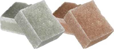 Ideas4seasons Amberblokjes/geurblokjes - sandelhout en eucalyptus - 6x stuks - huisparfum