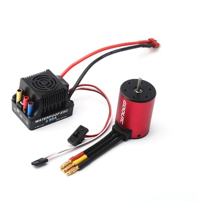 GoolRC 3650 borstelloze motor 3100KV en 60A borstelloze ESC elektrische snelheidsregelaar voor 1/10 RC auto 3100KV